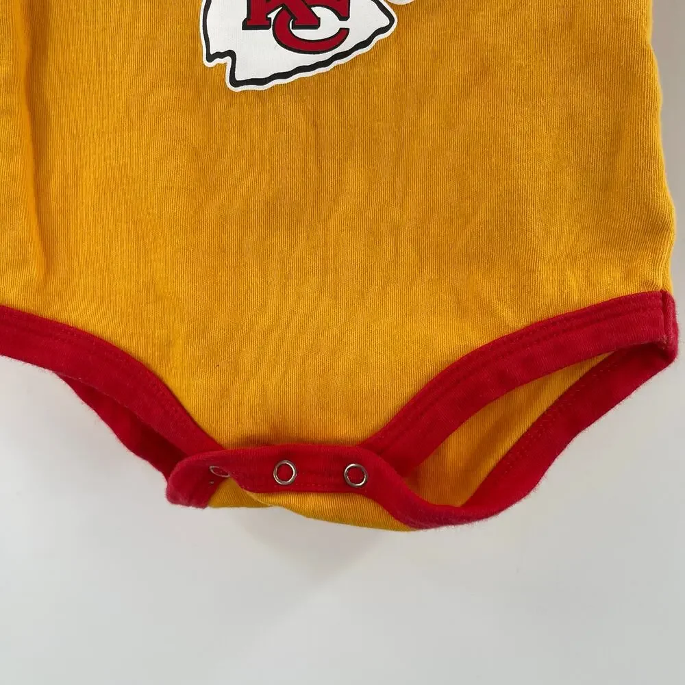 NFL TEAM APPAREL Kansas City Chief One Piece Baby 0-3 Months Infant 100% Cotton